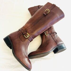 Ralph Lauren Monica Leather Riding Boots